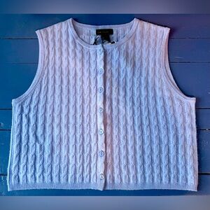 House of Harlow 1960 Periwinkle Cashmere Vest—NWT Size Large